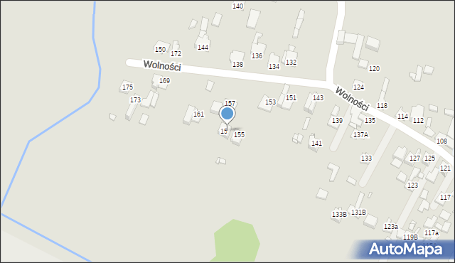 Poręba, Wolności, 157A, mapa Poręba