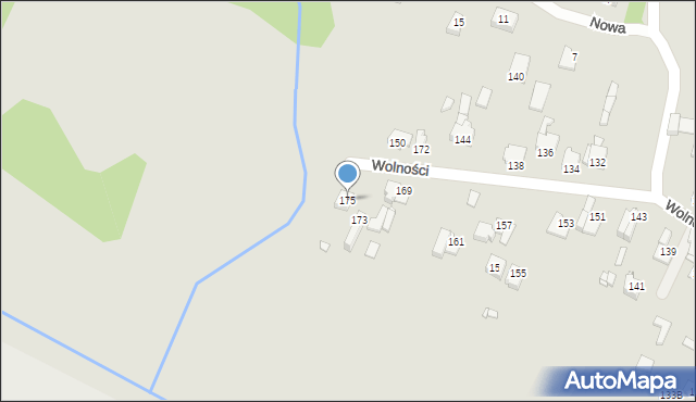 Poręba, Wolności, 175, mapa Poręba