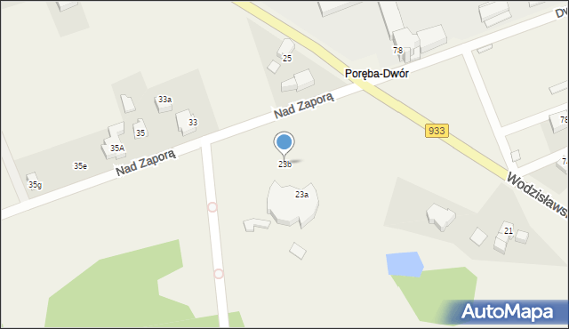 Poręba, Wodzisławska, 23b, mapa Poręba