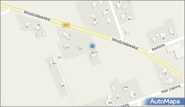 Poręba, Wodzisławska, 37c, mapa Poręba