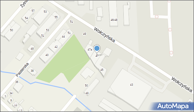 Poznań, Wołczyńska, 47, mapa Poznania