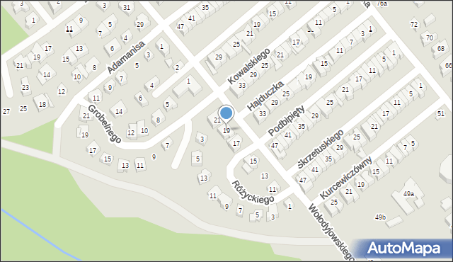 Poznań, Wołodyjowskiego Michała, 19, mapa Poznania