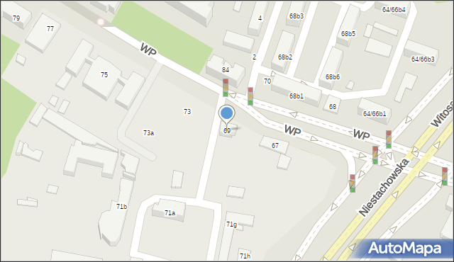 Poznań, Wojska Polskiego, 69, mapa Poznania