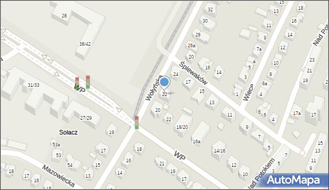 Poznań, Wołyńska, 22, mapa Poznania