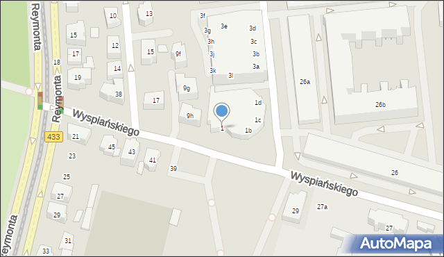 Poznań, Wojskowa, 1, mapa Poznania