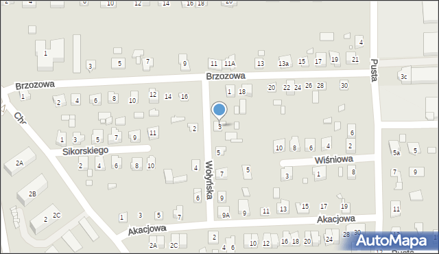 Prabuty, Wołyńska, 3, mapa Prabuty