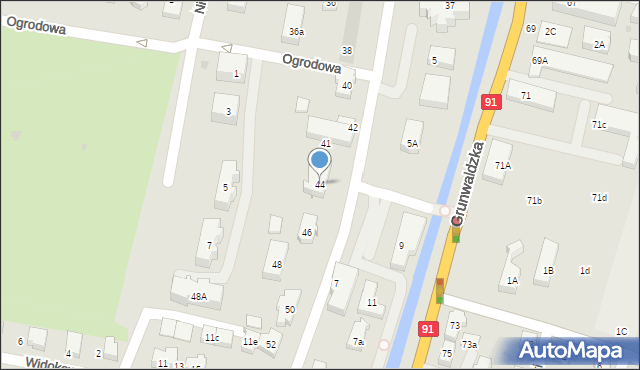 Pruszcz Gdański, Wojska Polskiego, 44, mapa Pruszcz Gdański