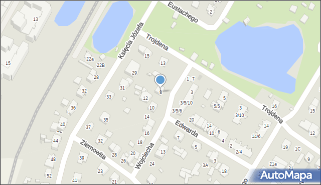 Pruszków, Wojciecha, 8, mapa Pruszków