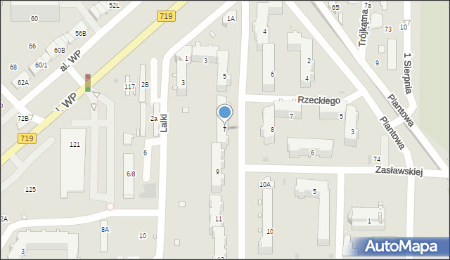 Pruszków, Wokulskiego, 7, mapa Pruszków