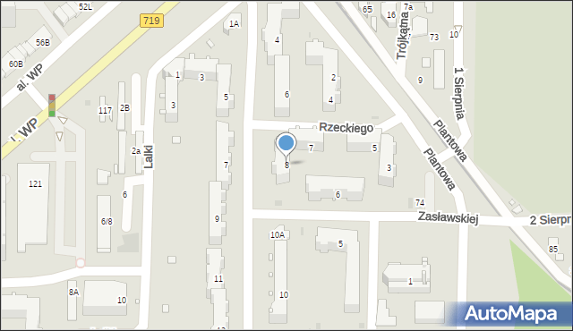 Pruszków, Wokulskiego, 8, mapa Pruszków