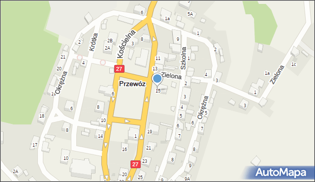 Przewóz, Wojska Polskiego, 15, mapa Przewóz