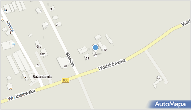 Pszczyna, Wodzisławska, 22, mapa Pszczyny