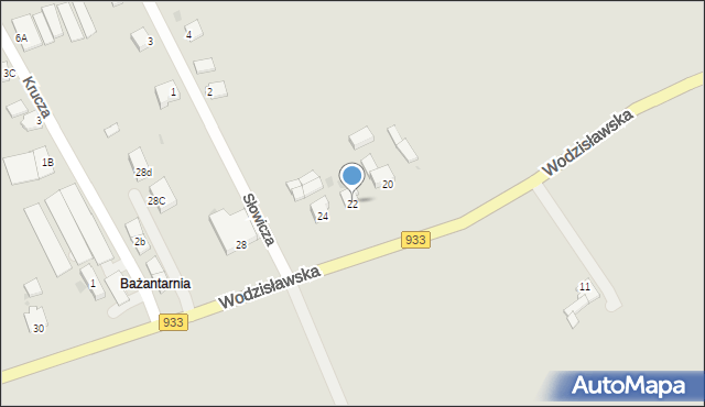 Pszczyna, Wodzisławska, 22, mapa Pszczyny