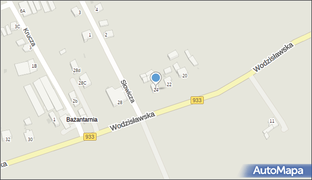 Pszczyna, Wodzisławska, 24, mapa Pszczyny