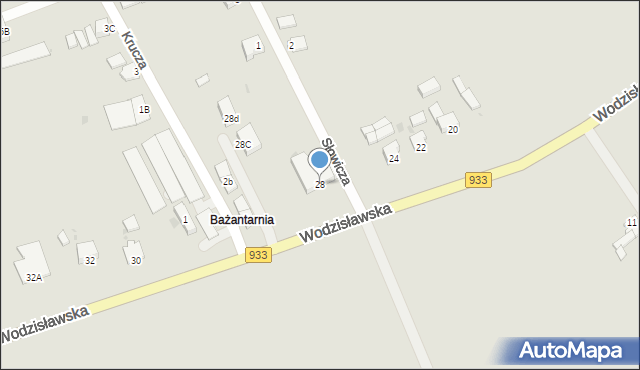 Pszczyna, Wodzisławska, 28, mapa Pszczyny