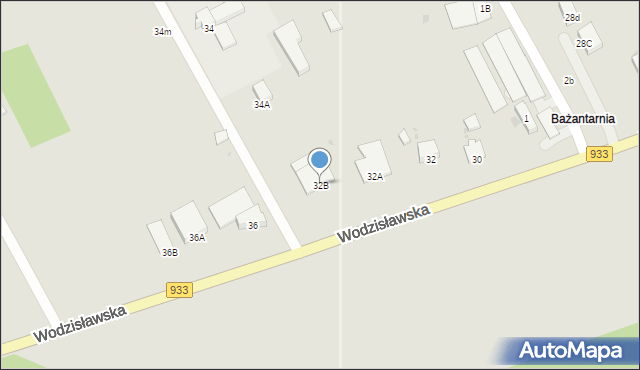 Pszczyna, Wodzisławska, 32B, mapa Pszczyny