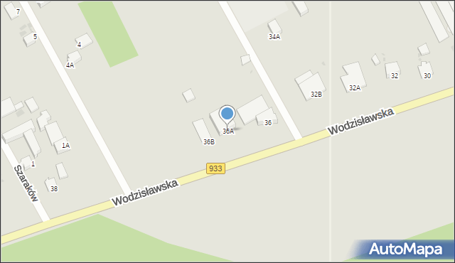 Pszczyna, Wodzisławska, 36A, mapa Pszczyny