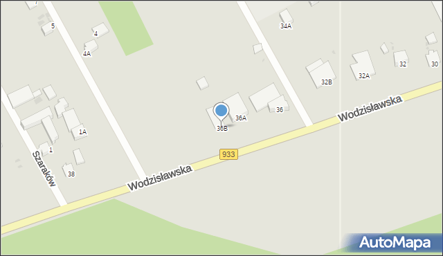 Pszczyna, Wodzisławska, 36B, mapa Pszczyny