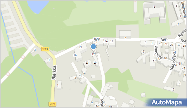 Pszczyna, Wojska Polskiego, 17, mapa Pszczyny