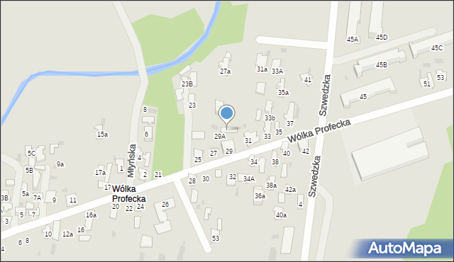 Puławy, Wólka Profecka, 29b, mapa Puław