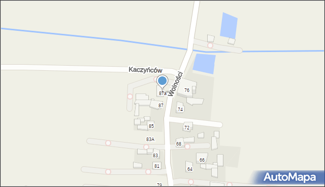 Pyrzowice, Wolności, 87a, mapa Pyrzowice