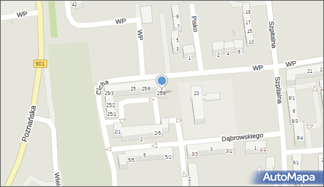 Pyskowice, Wojska Polskiego, 25/8, mapa Pyskowice