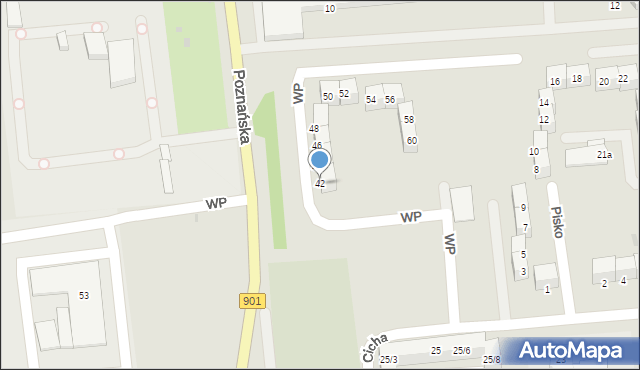 Pyskowice, Wojska Polskiego, 42, mapa Pyskowice