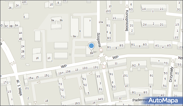 Pyskowice, Wojska Polskiego, 8A, mapa Pyskowice