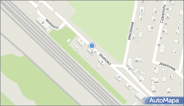 Pyskowice, Wolności, 8, mapa Pyskowice