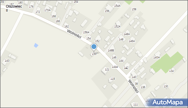 Pysznica, Wolności, 133, mapa Pysznica