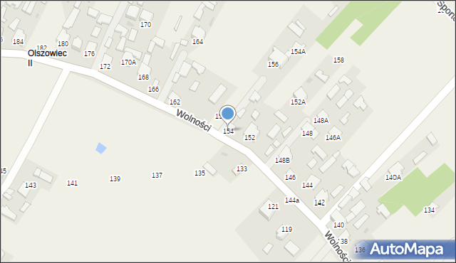 Pysznica, Wolności, 154, mapa Pysznica
