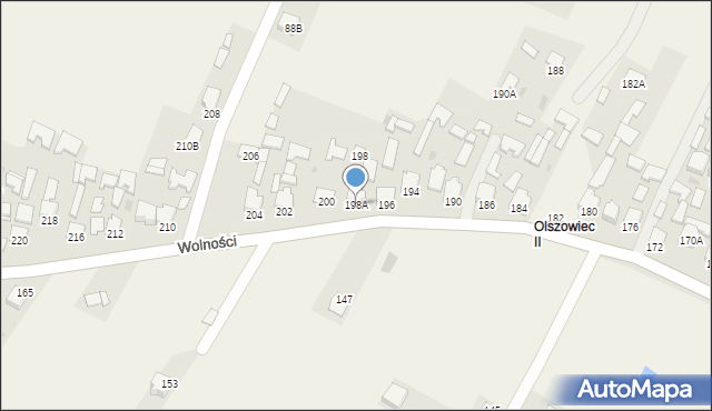 Pysznica, Wolności, 198A, mapa Pysznica