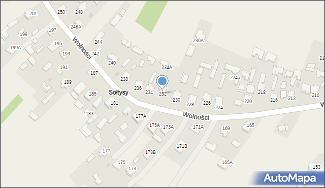 Pysznica, Wolności, 232, mapa Pysznica