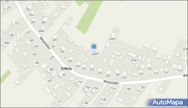 Pysznica, Wolności, 234A, mapa Pysznica