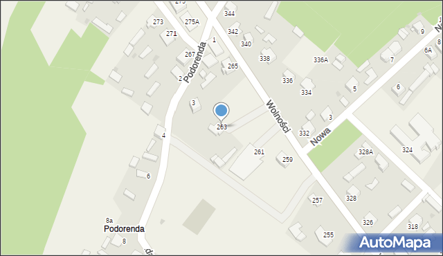 Pysznica, Wolności, 263, mapa Pysznica