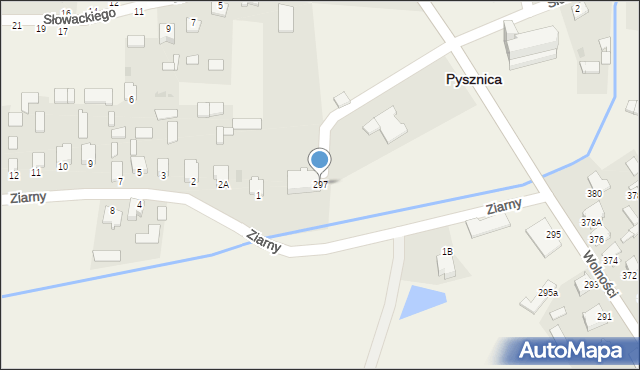 Pysznica, Wolności, 297, mapa Pysznica