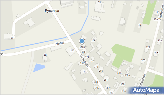 Pysznica, Wolności, 378A, mapa Pysznica