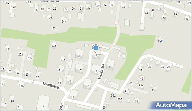 Radlin, Wolności, 4, mapa Radlin