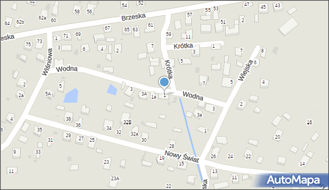 Radłów, Wodna, 1, mapa Radłów