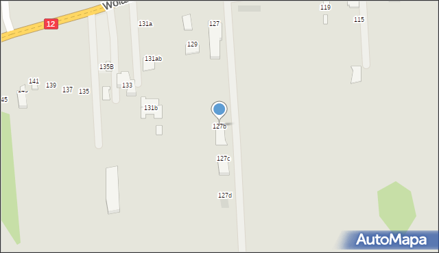 Radom, Wolanowska, 127b, mapa Radomia