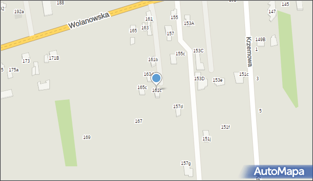 Radom, Wolanowska, 161c, mapa Radomia