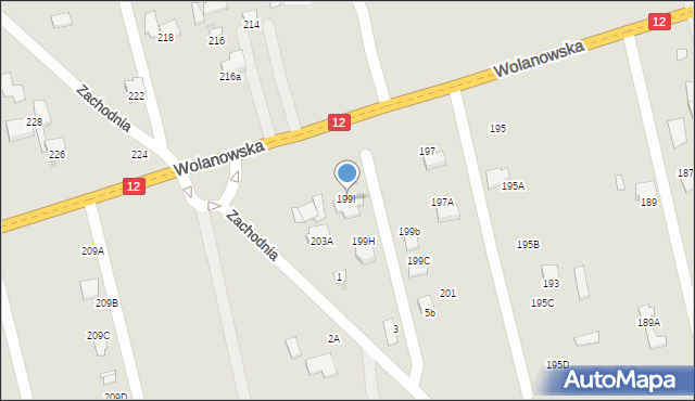 Radom, Wolanowska, 199I, mapa Radomia