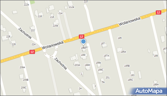 Radom, Wolanowska, 199J, mapa Radomia