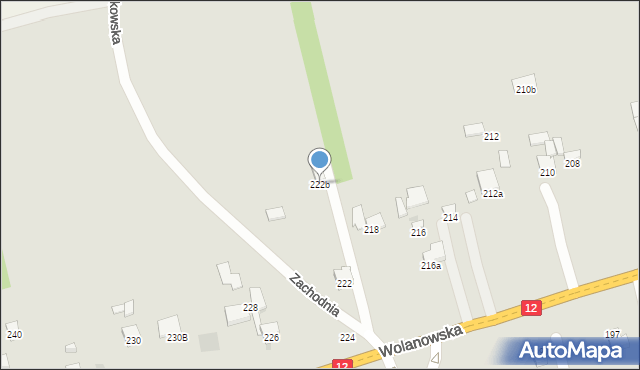 Radom, Wolanowska, 222b, mapa Radomia