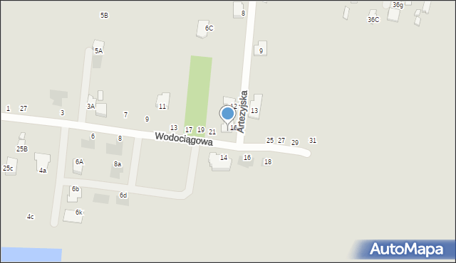 Radom, Wodociągowa, 23, mapa Radomia