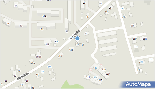 Radom, Wośnicka, 35, mapa Radomia