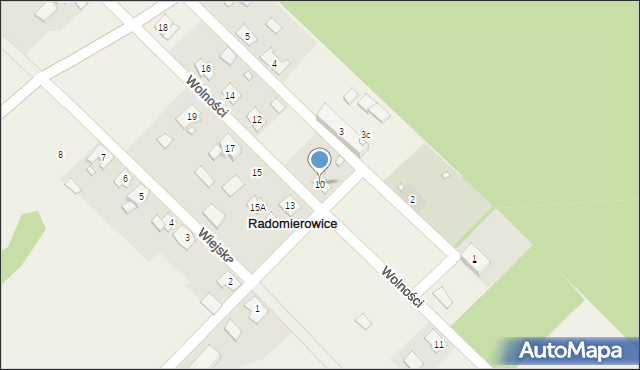 Radomierowice, Wolności, 10, mapa Radomierowice