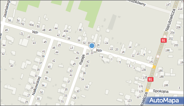 Radomsko, Wojska Polskiego, 11, mapa Radomsko