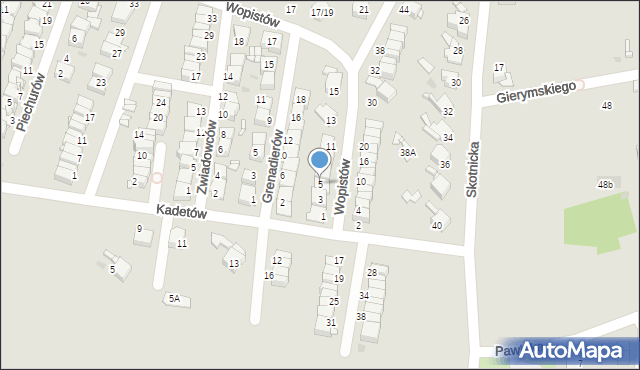 Radzionków, Wopistów, 5, mapa Radzionków