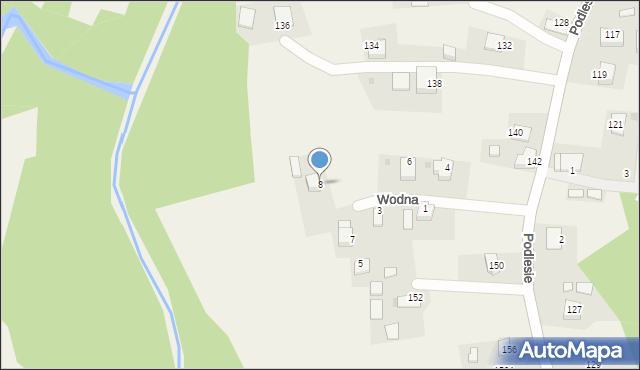 Radziszów, Wodna, 8, mapa Radziszów